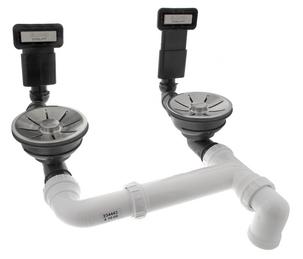 Ablaufgarnitur 2 x 3,5'' Sieb ohne Ablauffernbedienung C-overflow (2x) SA InFino (erstzt durch 234457)