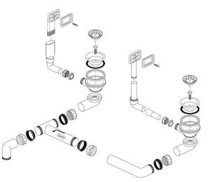 Fitting set 1x3,5" man. overfl. ang.