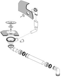 Ablaufgarnitur 1x3,5"ohne Ablauffernbedienung Überlauf rund InFino