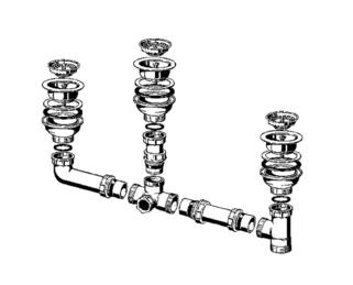 Fitting set 3 x 3.5" manual MULTI/2