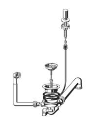 Ablaufgarnitur 3,5'' Sieb mit Ablauffernbedienung für Einzelbecken (ersetzt durch 222430 oder 222431)