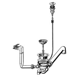 Ablaufgarnitur 3,5'' Sieb mit Ablauffernbedienung CLASSIC 45 (ersetzt durch 224045 oder 224046)