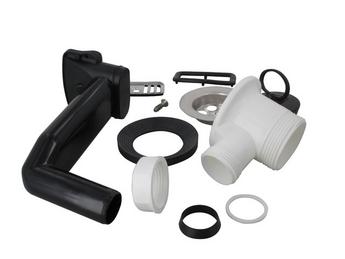 Ablaufgarnitur 1,5'' Stopfen FLEX Emaille Überlauf rechteckig