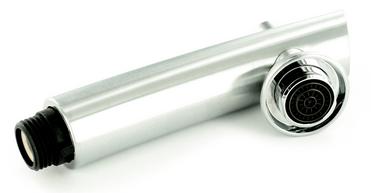 Spray head MIRA-S HP stainless steel finish (modified) complete AG galvanic, stainless steel finish, High Pressure