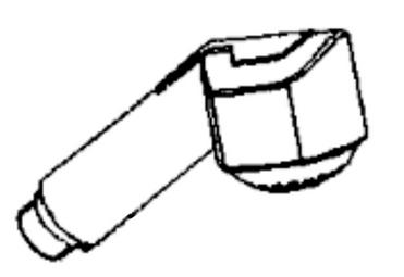 Spray head + hose brown complete 3010-14-B MZ galvanic, brown, High Pressure