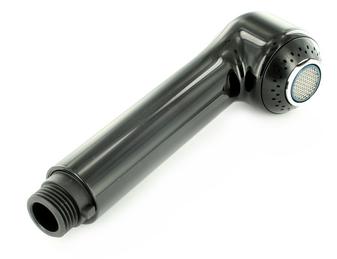 Brausekopf ORION-S HD lang schwarz komplett galvanisch, schwarz, Hochdruck