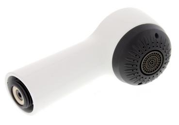 Brausekopf ELIPSO-S HD weiß komplett HA galvanisch, weiß, Hochdruck