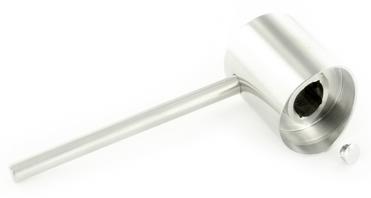 Hebel PINOS Edelstahl seidenglanz komplett, Edelstahl seidenglanz