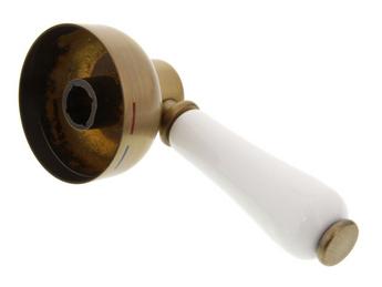 Lever TRADON/SORA antique brass complete KP, brushed brass