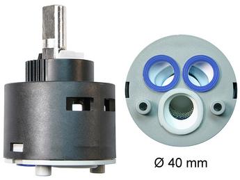 Kartusche HD Ø= 40 mm PALLAS mit Messingmutter (ersetzt durch 126111), schwarz, Hochdruck
