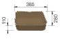 Crockery basket PRIMO brown left, plastic