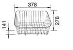 Crockery basket PRIMO-BOX left stainless steel, Stainless steel