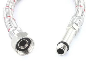 Flexschlauch rot mit integrierte Dichtung 40 cm Metall (ersetzt durch 119691) JW