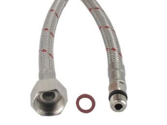 Flexschlauch rot mit Dichtung 95 cm Meall M10x1 BL (HA)