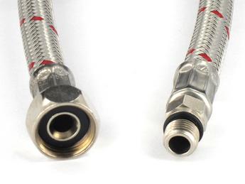 Flexible hose red with integrated seal 50 cm metal (replaced by128923) HA