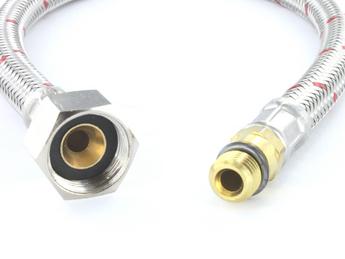 Flexible hose red with integrated seal 45 cm metal M10x1 (replaced by119913) MZ