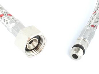 Flexible hose blue with integrated seal 45 cm metal M10x1 (replaced by 119913) MZ