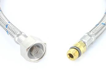 Flexschlauch blau mit Siebdichtung 60 cm Metall M10x1 (ersetzt durch 119416) MZ