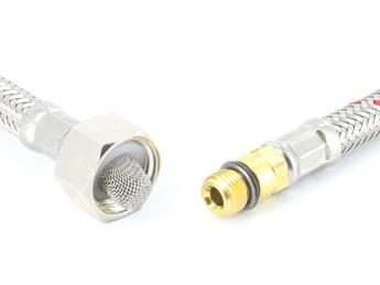 Flexschlauch rot mit Siebdichtung 60 cm Metall M10x1 (ersetzt durch 119417) MZ