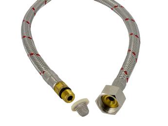 Flexschlauch rot mit Siebdichtung 95 cm Metall M10x1 HA (ersetzt durch 119940 = 90 cm)