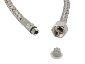 Flexschlauch rot mit Siebdichtung 44 cm Metall M10x1 (ersetzt durch 119902) JW