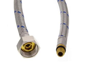 Flexible hose blue  Ø=5 with filter gasket 50 cm metal M8x1 AV (replaced by 122472)