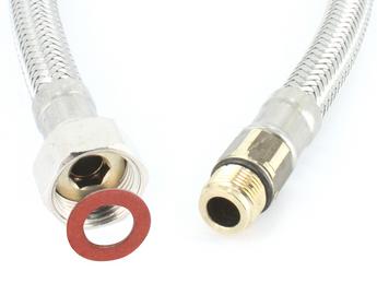 Flexschlauch mit Dichtung 54 cm Metall  M12x1 GR