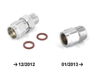 Set Verschraubung Brauseschlauch mit Dichtung HA