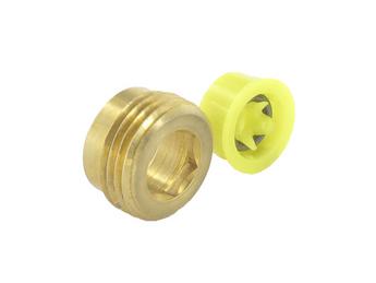 Durchflussbegrenzer mit Geäuse GR, gelb