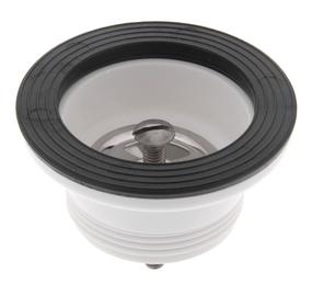 Valve complete without sieve + overflow ros. f.screw M6 RONDO PRO, white