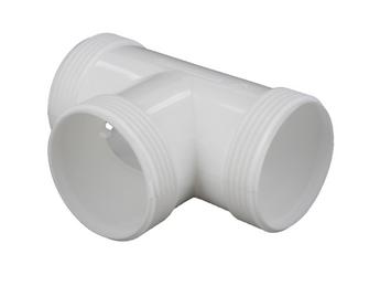 T-Stück Verbindungsrohr Ø=40 mm 3 x gefast AL