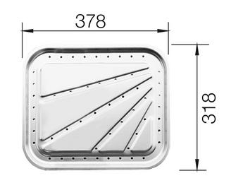 Tropfblech PROFI gelocht, Edelstahl, Edelstahl