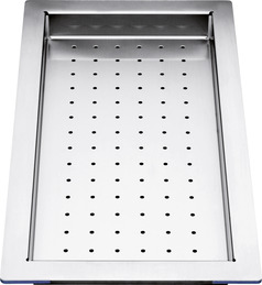 Colander stainless steel (Drainer bowl) ZEROX 440 x 240 mm NPU, Stainless steel