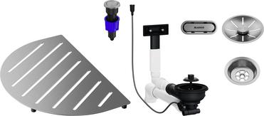 PAKET OOVALON Komponenten Edelstahl gebürstet, Edelstahl gebürstet