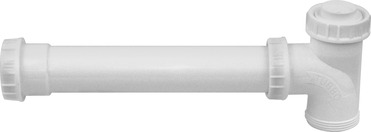 Coude de débit avec soupape de purge Ø 40 mm, longueur: 107 x 261-275 mm