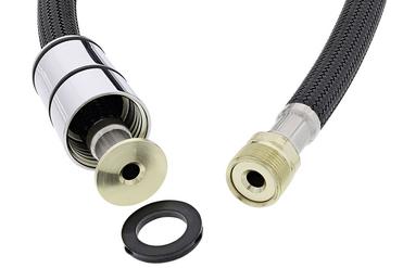 Brauseschlauch 120cm 1/2-M15x1 Nylon schwarz PN