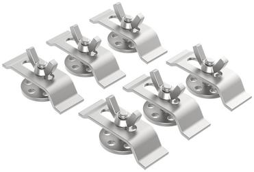 Halteelemente-Set mit Klebeflansch 6 Stück