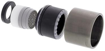 Strahlregler IG M22x1 HC Laminar TT satin dark steel PN, Hochdruck