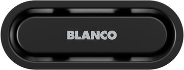 Überlauf vertikal, C-overflow, oval, mit Rahmen (Silgranit/Keramik), Kugelgelenk, D30 mm, mit Verlängerung, schwarz, schwarz matt