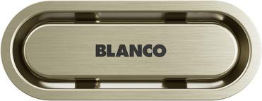 Überlauf vertikal, C-overflow, oval, mit Rahmen (Silgranit/Keramik), Kugelgelenk, D30 mm, mit Verlängerung, satin gold, satin gold