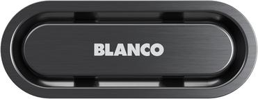 Überlauf vertikal, C-overflow, oval, mit Rahmen (Silgranit/Keramik), Kugelgelenk, D30 mm, mit Verlängerung, satin dark steel, satin dark steel