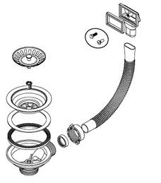 SINGLE BOWL 3.5 W/KIT (055) no BL PLATE
