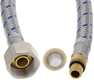 Flexible hose blue+ filter gasket 50 cm metal M8x1 SO