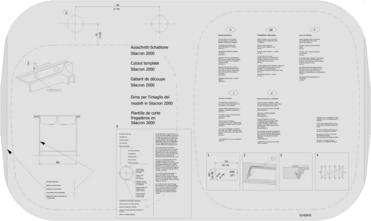 Cut-out template BLANCO HIT 8 SILGRANIT