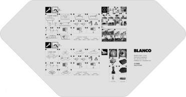 Cut-out template BLANCO STYLE stainless steel