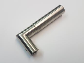 Complete lever - brushed steel