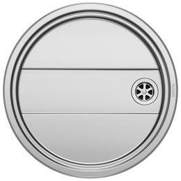 BLANCO RONDOSOL-T Edelstahl, Edelstahl Naturfinish, ohne Ablauffernbedienung, keine Beckenlage, 450 mm Untermaß