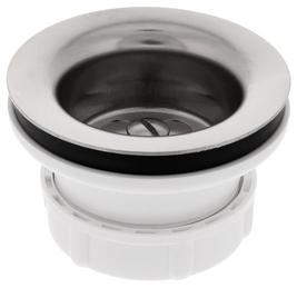 Valve 1.5'' without overflow M6 outlet vertical D40 VI, white