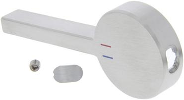 Hebel LINEE/-S Schraube hinten mit Kartuschenabdeckkappe Edelstahl seidenmatt ohne BLANCO-Logo, Edelstahl seidenmatt