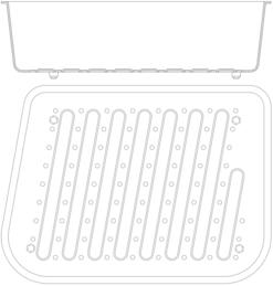 Crockery basket PRIMO-BOX beige right, plastic